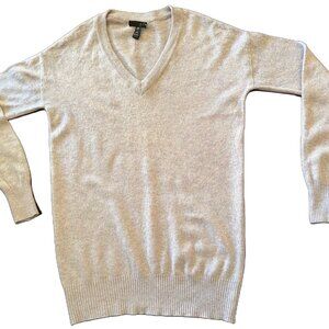 Mens XS Heather Lavender V-Neck Cashmere Sweater